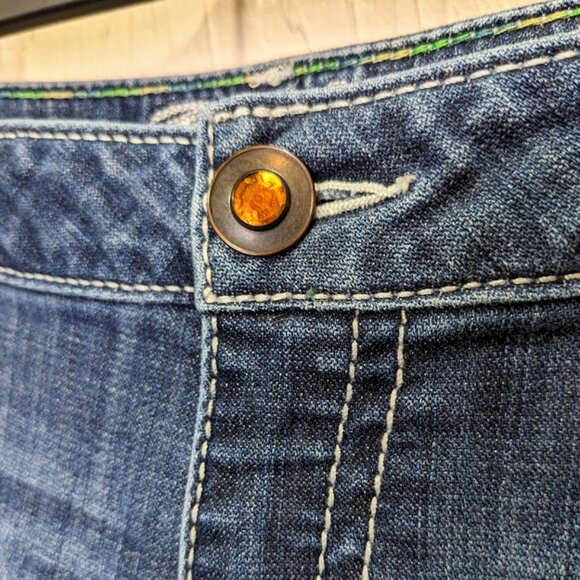 Wrangler Rock 47 Western Jeans Womens 31 Embroidered y2k Bling Low Rise Pants - Picture 6 of 11